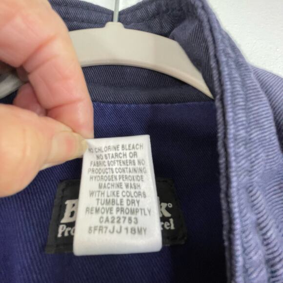 Bulwark Protective Apparel Blue Full Zip Jacket Men's Large FR Flame Resistant - Picture 10 of 15